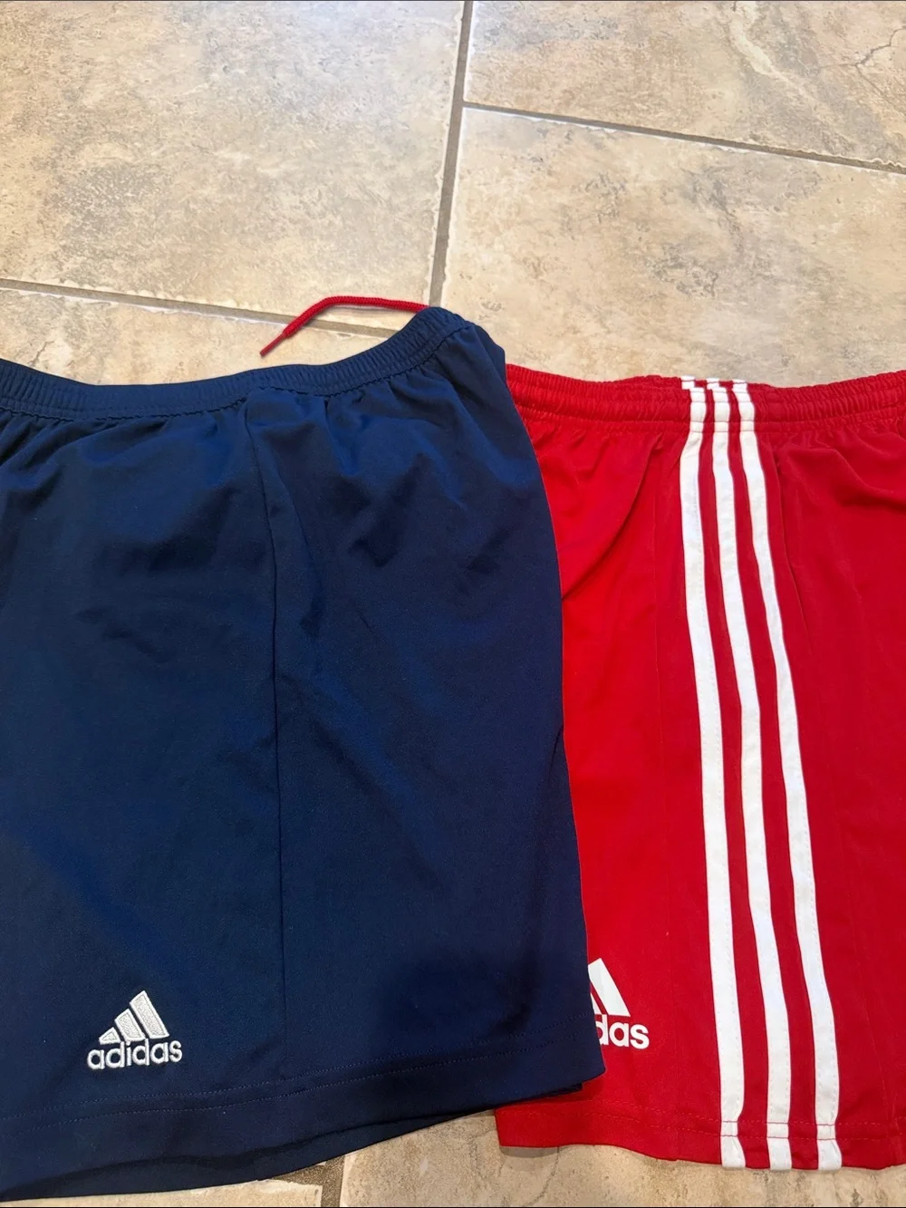2pair ⚽️⚽️ adidas Navy / Red Athletic soccer Shorts bundle